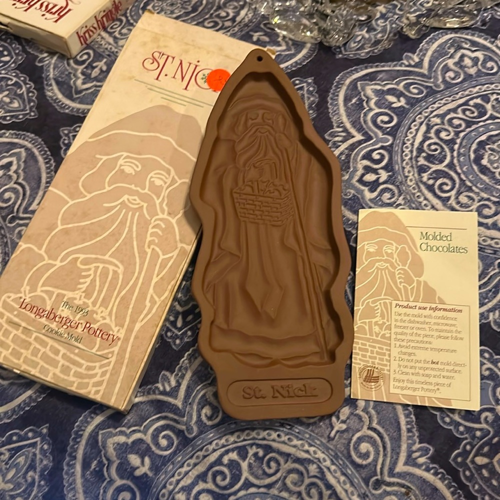 Longaberger St Nick Cookie Mold Christmas 1993